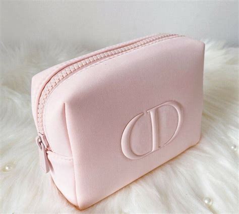 christian dior makeup pouch pink|Christian Dior makeup pouch.